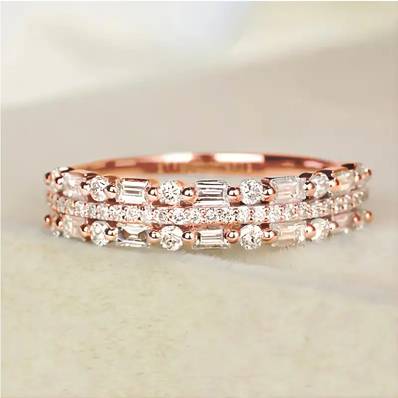 Huitan Versatile Trendy Finger Ring Lady Bright Zirconia Accessories for Wedding Ceremony Fashion Women Engagement Jewelry Gift