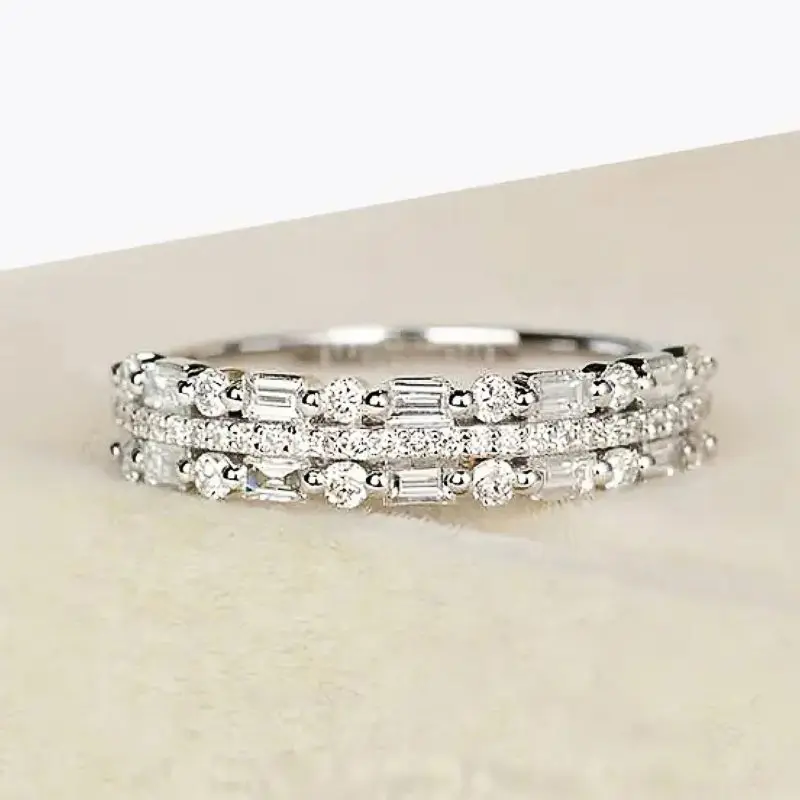 Huitan Versatile Trendy Finger Ring Lady Bright Zirconia Accessories for Wedding Ceremony Fashion Women Engagement Jewelry Gift
