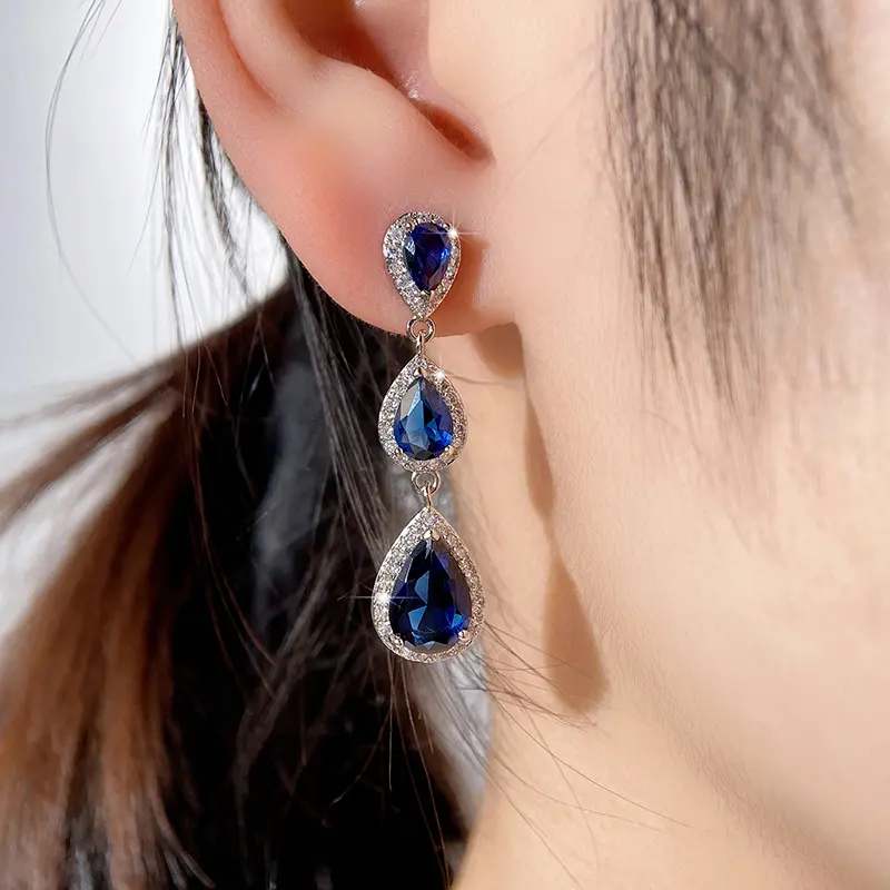 Huitan Trendy Geometric Shaped Dangle Earrings for Women Temperament Lady's Ear Piercing Accessories Wedding Party Hot Jewelry