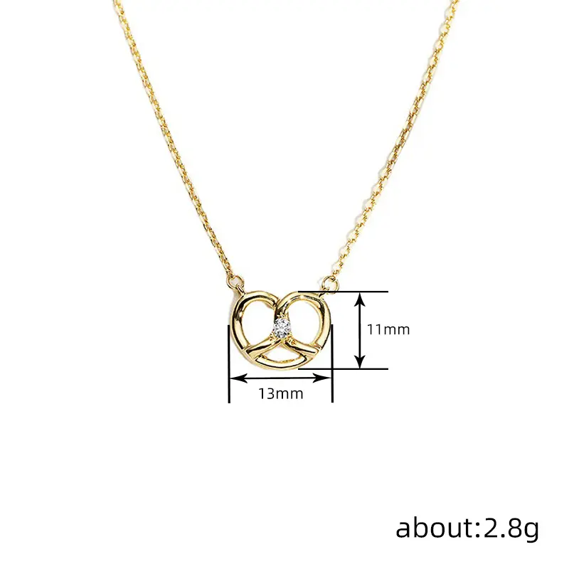 Huitan Trendy Gold Color Pendant Necklace Lady Simple Style Fashion Jewelry for Daily Life Bright Zirconia Accessories for Women