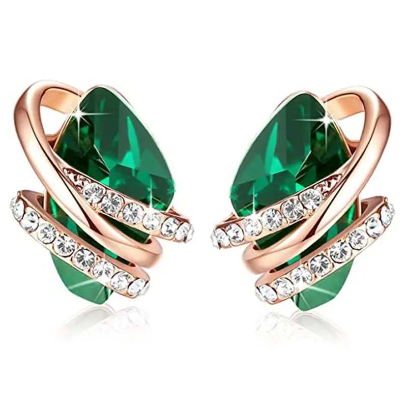 Huitan Handmade Cubic Zirconia Earrings for Women 2022 New Designed Fashion Lady Ear Piercing Accessories Wedding Party Jewelry