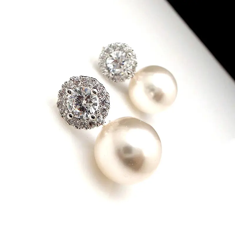 Huitan Temperament Sweet Imitation Pearl Earrings for Women Engagement Wedding Party Fashion Versatile Ear Accessories Nice Gift