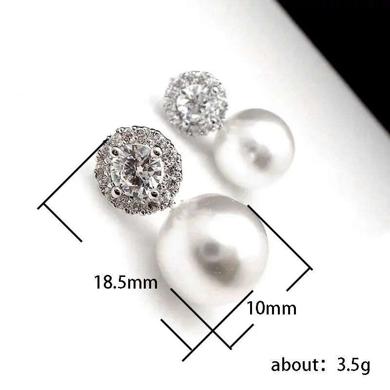 Huitan Temperament Sweet Imitation Pearl Earrings for Women Engagement Wedding Party Fashion Versatile Ear Accessories Nice Gift
