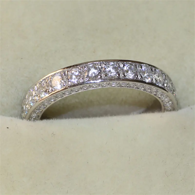 Huitan Classic Wedding Bands Women Rings Full Paved CZ Exquisite Promise Rings Daily Wear Versatile Accessories Timeless Jewelry