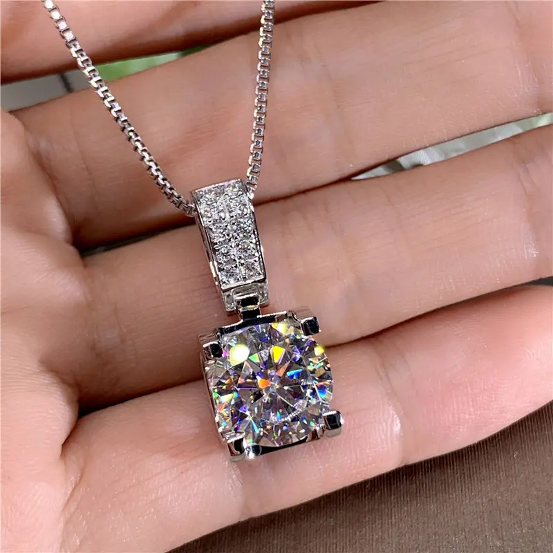 Huitan Luxury Fashion Women's Necklace with Big Round Cubic Zirconia Simple Elegant Female Accessories New Trendy 2021 Jewelry