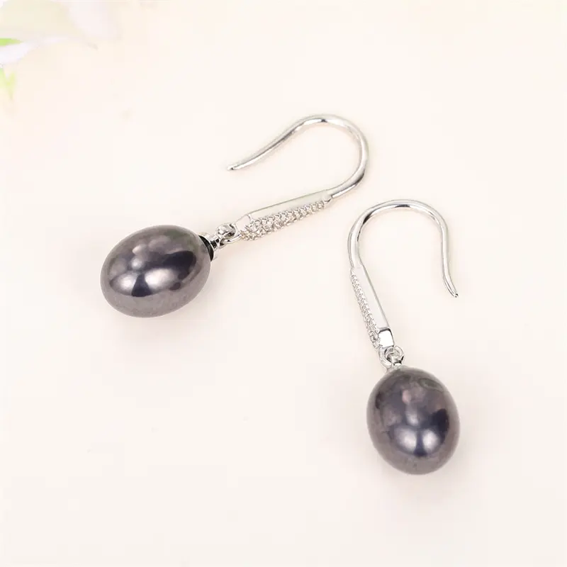Huitan New Arrival Simulated Pearl Earrings Women Silver Color Fashion Versatile Female Ear Piercing Accessories Wedding Jewelry