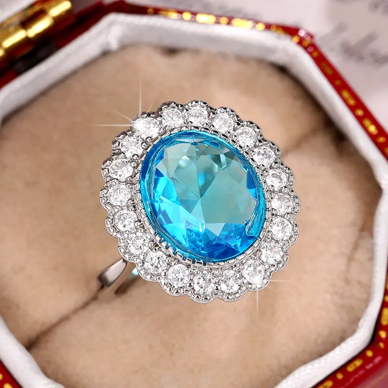 Huitan Gorgeous Big Cubic Zirconia Rings Women for Anniversary Party Fashion Elegant Female Rings Good Quality Luxury Jewelry