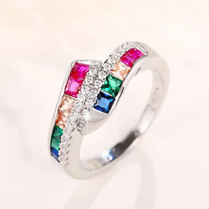 Huitan Gorgeous Big Cubic Zirconia Rings Women for Anniversary Party Fashion Elegant Female Rings Good Quality Luxury Jewelry