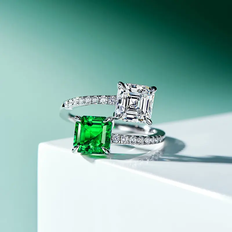 Huitan New Style Adjustable Ring with Bright Princess Square CZ Female Engagement Party Accessories Fashion Design Jewelry Gift