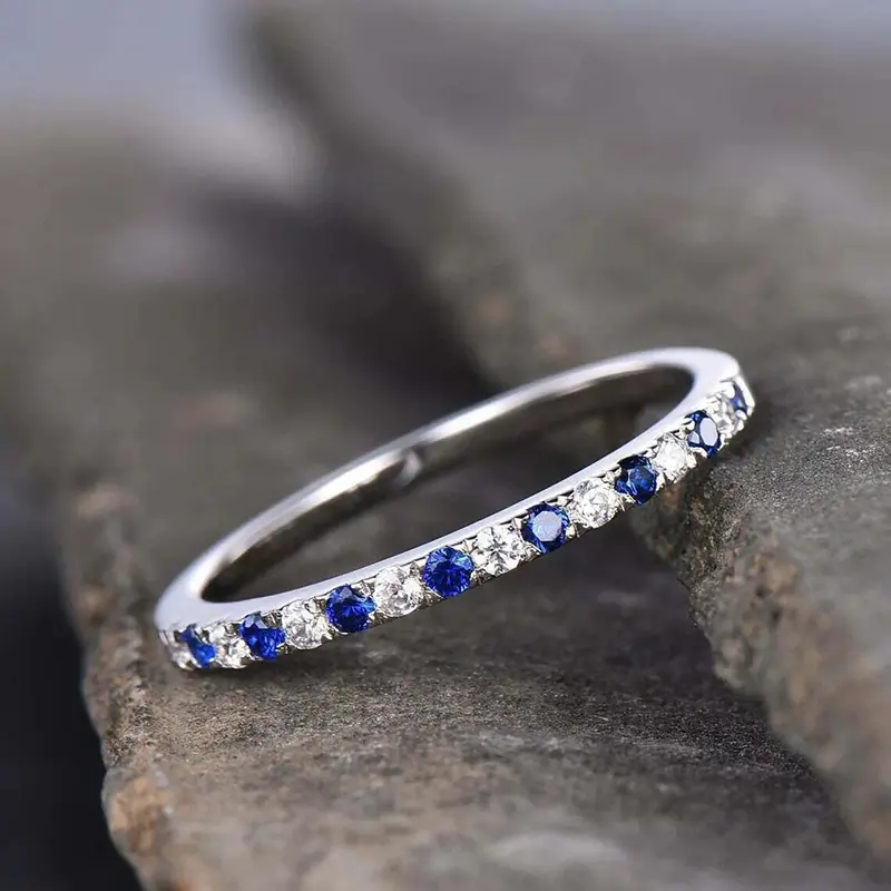Huitan Trendy Versatile Thin Finger Ring Female Daily Wearable Jewelry with Shiny Small Zirconia Delicate Dainty Accessories