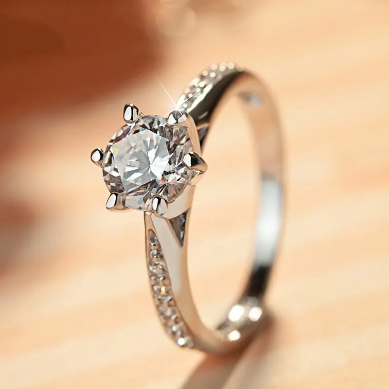 Huitan Eternity Women's Ring for Wedding Luxury Proposal Engagement Rings Delicate Female Accessories Party Gift Classic Jewelry
