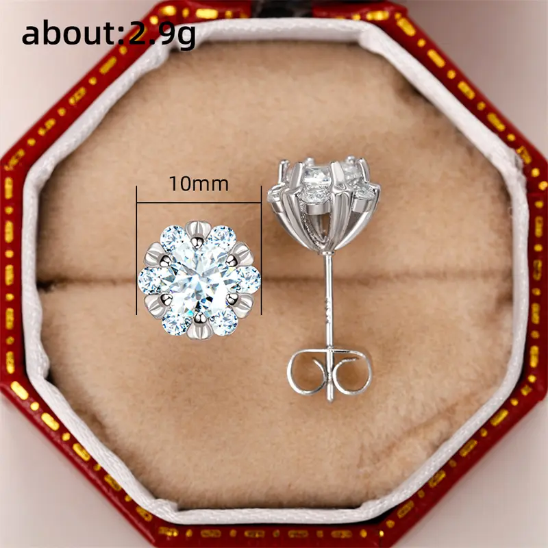 Huitan Chic Flower-shaped Crystal Earrings Women Luxury Fashion 2022 New Ear Accessories Wedding Engagement Trend Party Jewelry