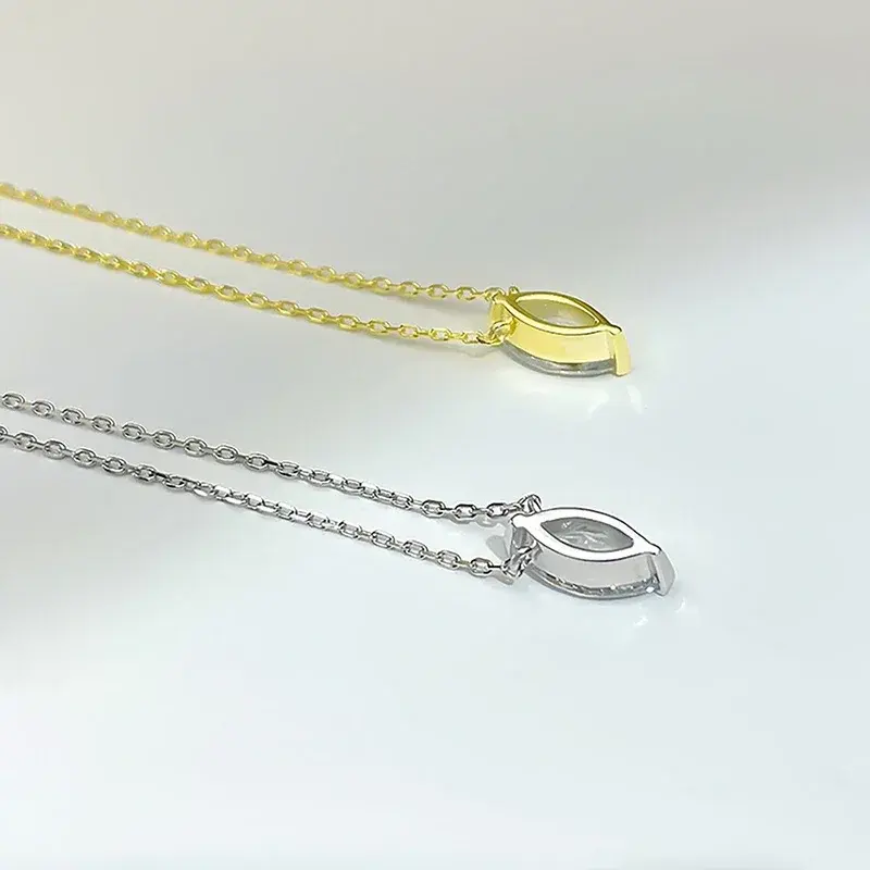 Huitan Minimalist Zirconia Pendant Necklace for Women Gold Color/Silver Color Accessories for Daily Life Versatile Jewelry Gift