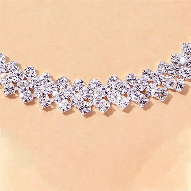 Huitan Luxury Crystal Cubic Zirconia Women's Anklet Bracelet Fancy Ankle Accessories Engagement Wedding Sandals Foot Accessories