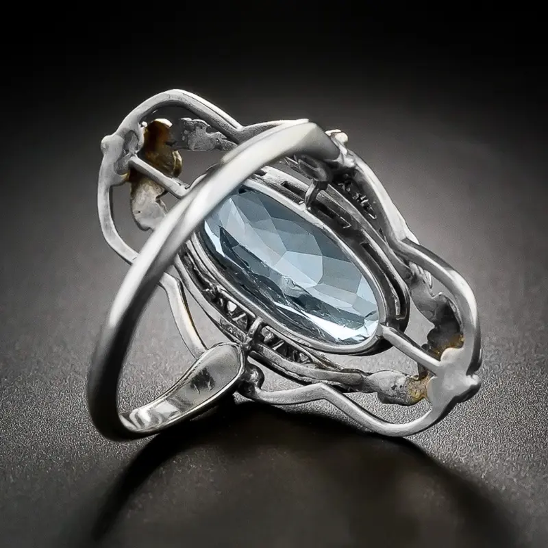 Huitan Novel Design Women Rings Two Tone Hyperbole Bridal Wedding Ceremony Party Ring Personality Accessories Gorgeous Jewelry