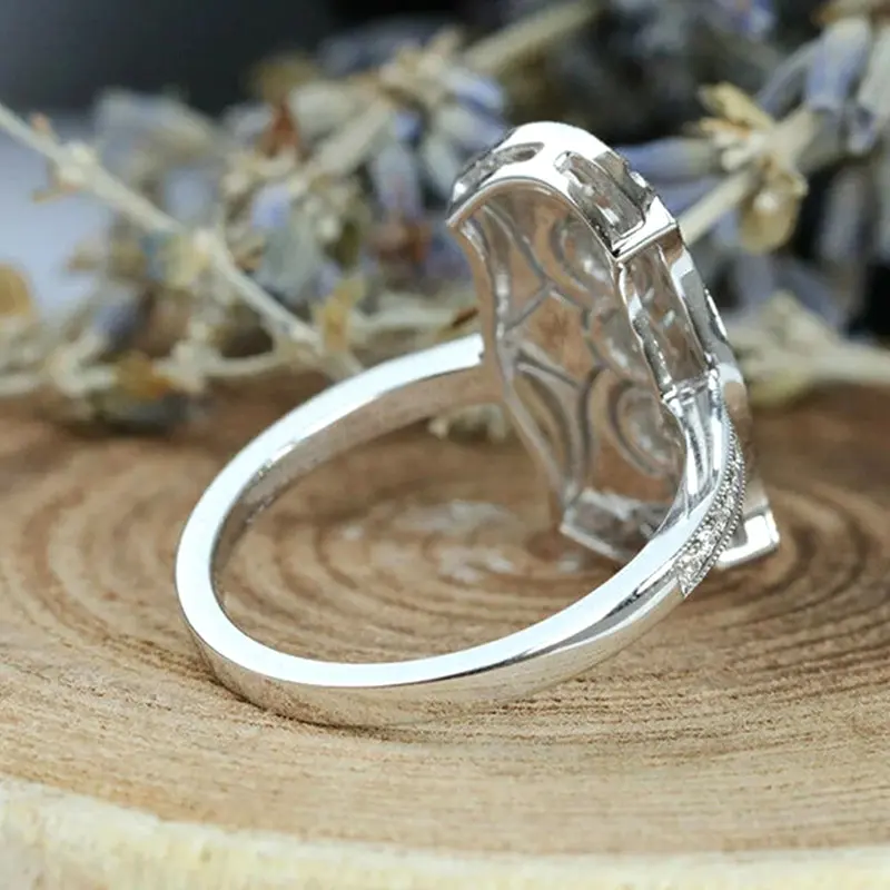 Huitan Exquisite Female Party Jewelry Ring Brilliant Zirconia Finger Accessories for Women Fashion Women Wedding Band for Lady
