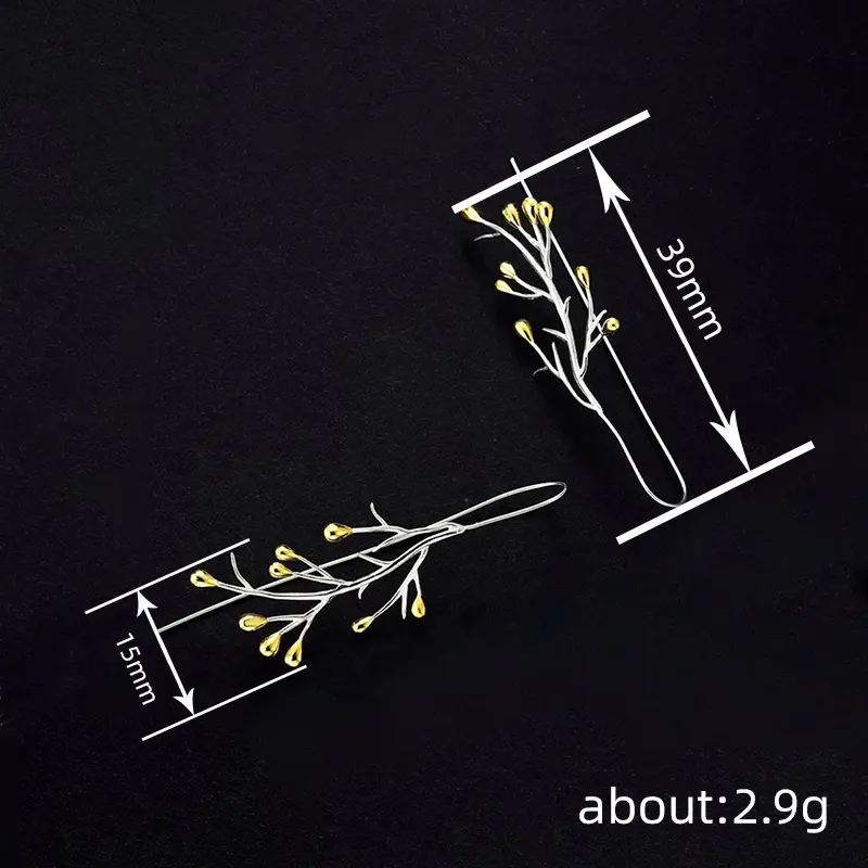 Huitan Unique Aesthetic Branch Design Hook Earrings for Women Romantic Wedding Party Engagement Daily Accessories Jewelry Gift