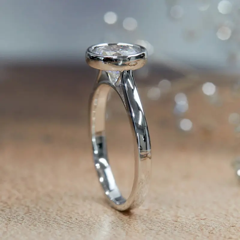 Huitan Exquisite Round Cubic Zirconia Women Rings Simple Design Fashion Luxury Wedding Engagement Female Accessories Hot Jewelry