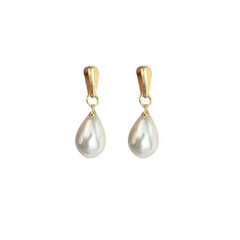 2025 New Trendy Imitation Pearl Pendant Earrings for Women Temperament Water Droplet Pearl Drop Earrings Fashion Wedding Jewelry
