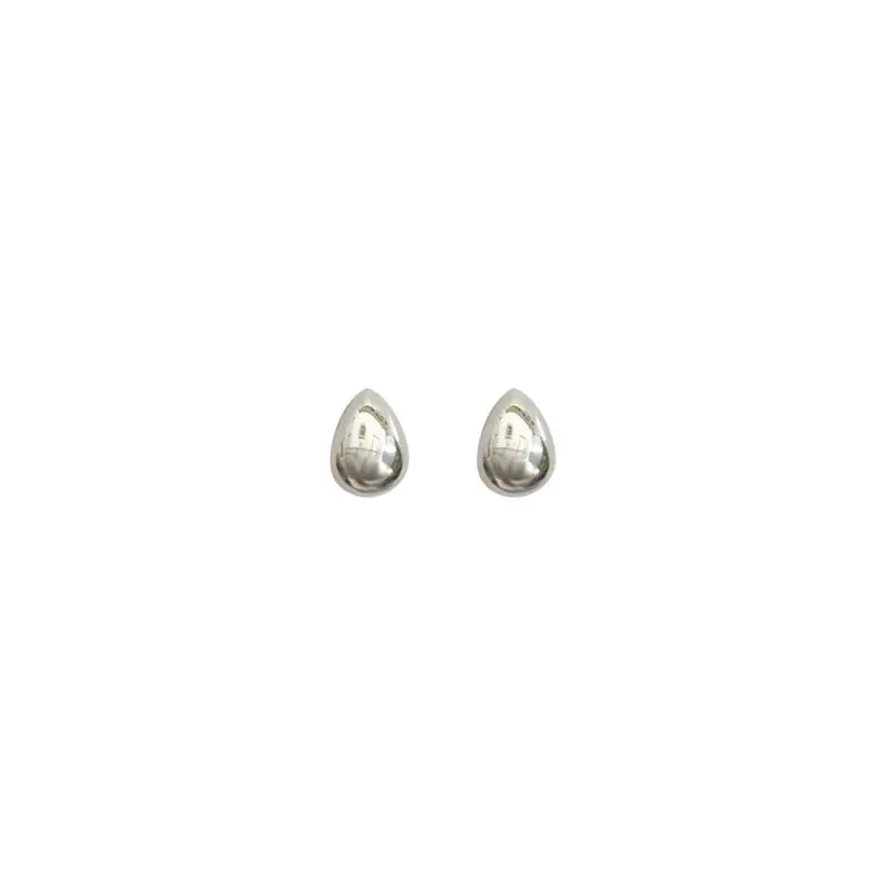Fashion Silver Color Water Drop Earring for Women Minimalist Metal Small Glossy Beans Personality Earrings Jewelry Gifts