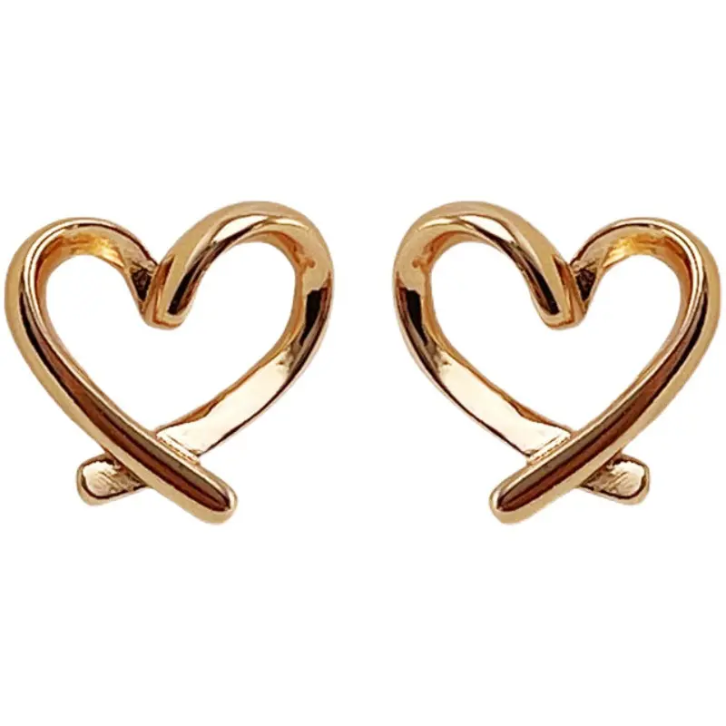 Korean Irregular Heart Ear Clip for Women Girls Painless Silicone Non-Piercing Ear Clip Ear Cuff Wedding Party Jewelry Gifts
