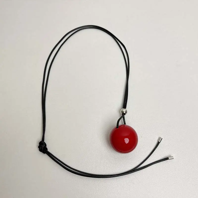 2025 New Arrival Metal Ball Pendant Necklace for Women Fashion Design Long Adjustable Sweater Chain Jewelry Accessories