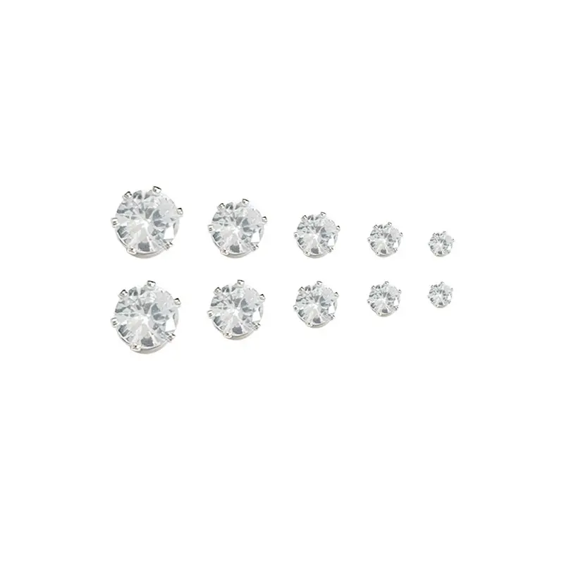 1Pcs Sliver Color Zircon Magnetic Ear Clip for Women Men Luxury Sparkling Crystal Without Piercing Ear Clip Ear Cuff Jewelry