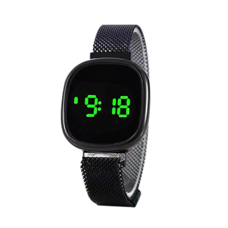 Simple and Versatile Children's Watch Fashionable Square Mesh with LED Men's and Women's Electronic Watch Student Holiday Gift