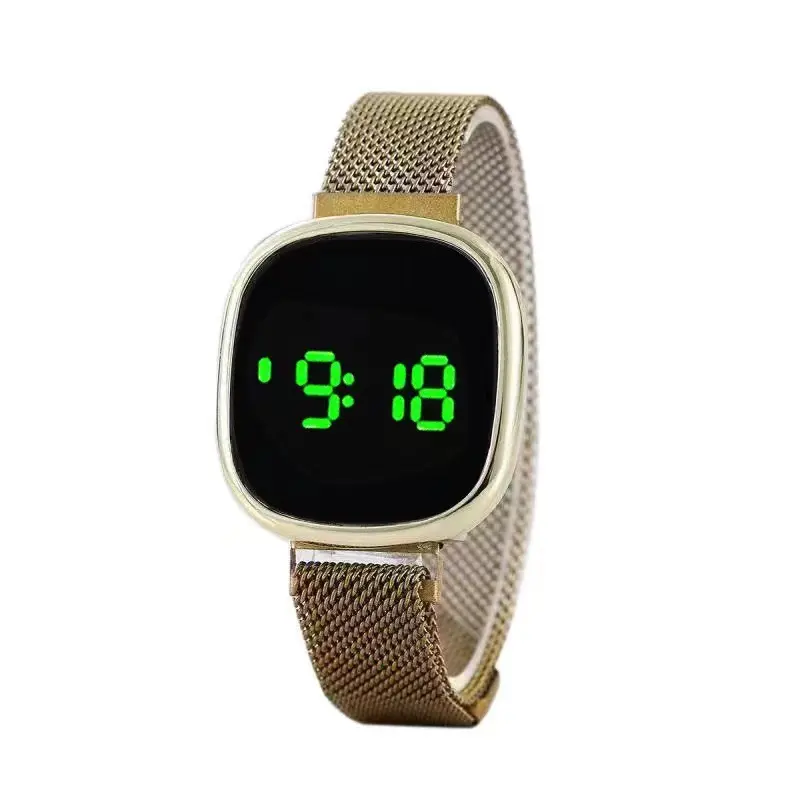 Simple and Versatile Children's Watch Fashionable Square Mesh with LED Men's and Women's Electronic Watch Student Holiday Gift