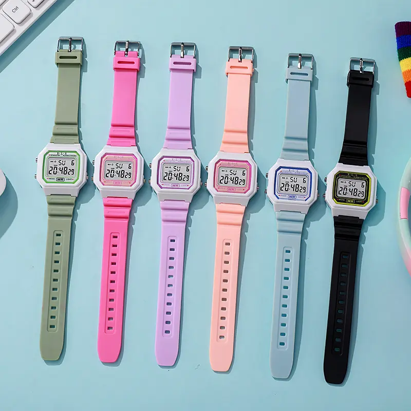 New Children's LED Digital Watch Student Multi Functional Outdoor Sports Watch Minimalist Men's and Women's Electronic Watch