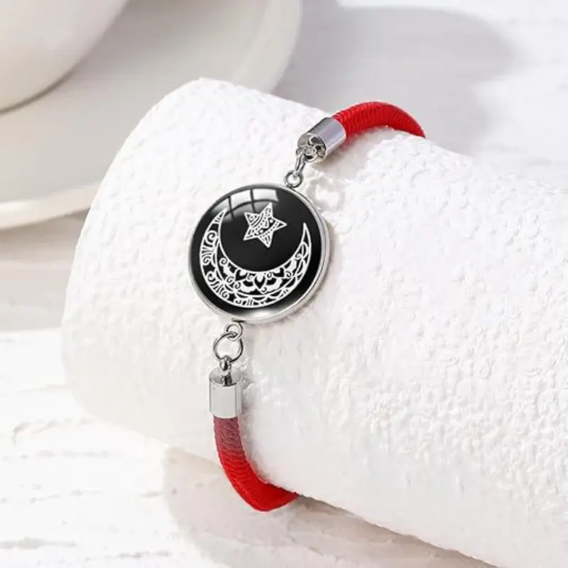 2Pcs/Set Valentine Day Bracelet Sun Moon Couple Braslet Unfading Adjustable Good Luck Red Thread Braclet for Lovers Joias 2025