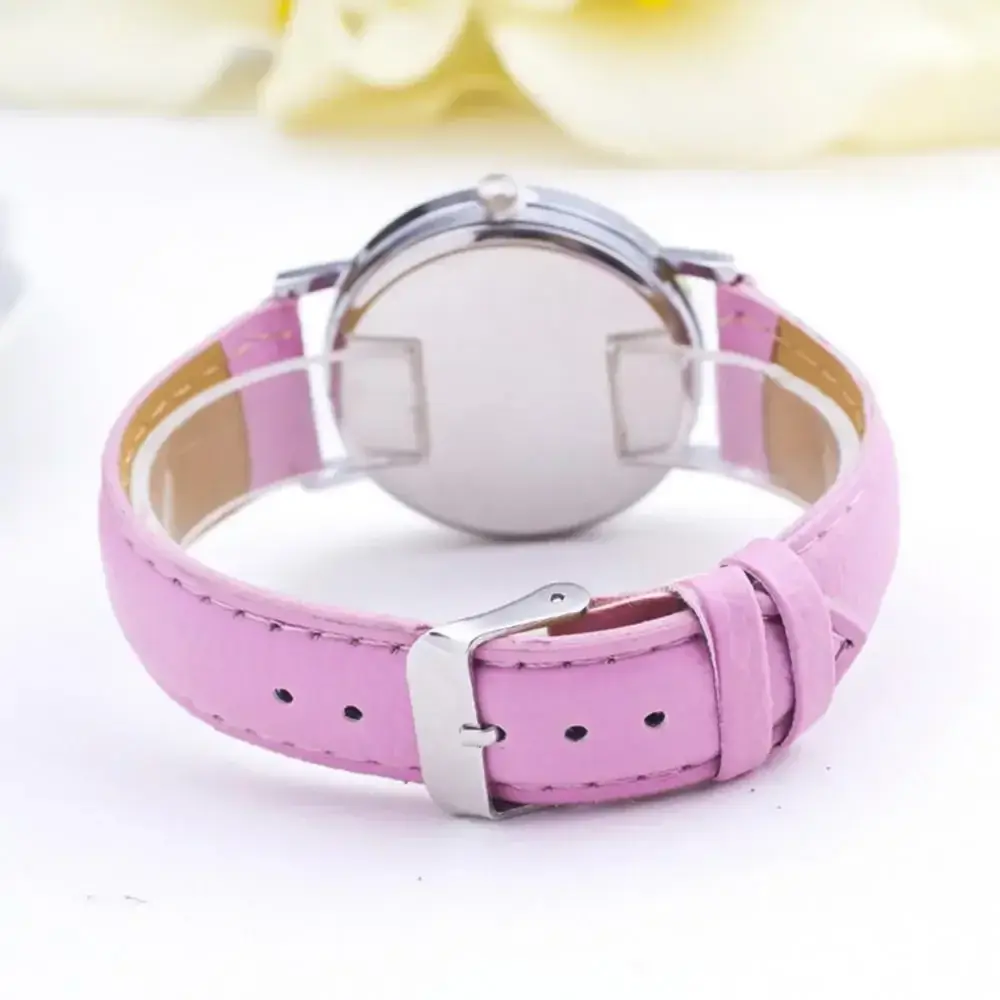 Women Whatever Im Late Anyway Letter Round Dial Faux Leather Strap Quartz Watch Fashion Letters Numbers Adjustable Women's Watch