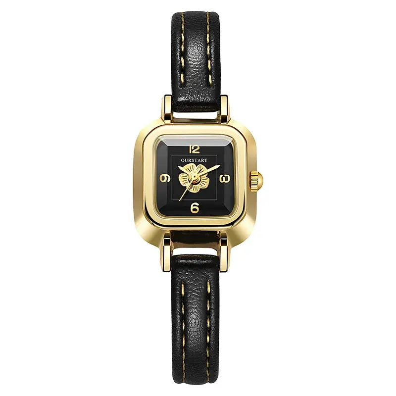 Simple Women's Watch Casual Fashion Flower Dial Thin Leather Belt Quartz Wristwatch Relojes Para Mujer Clock Dropshipping