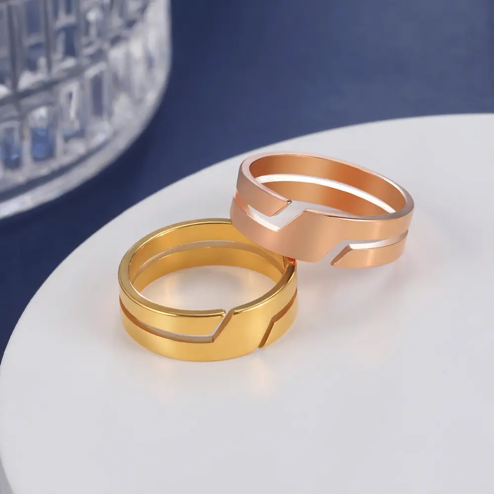 Fashion Simple Stainless Steel Couple Ring for Men Women Casual Finger Rings Jewelry Engagement Anniversary Gift 2023 New