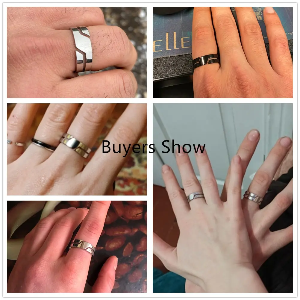 Fashion Simple Stainless Steel Couple Ring for Men Women Casual Finger Rings Jewelry Engagement Anniversary Gift 2023 New