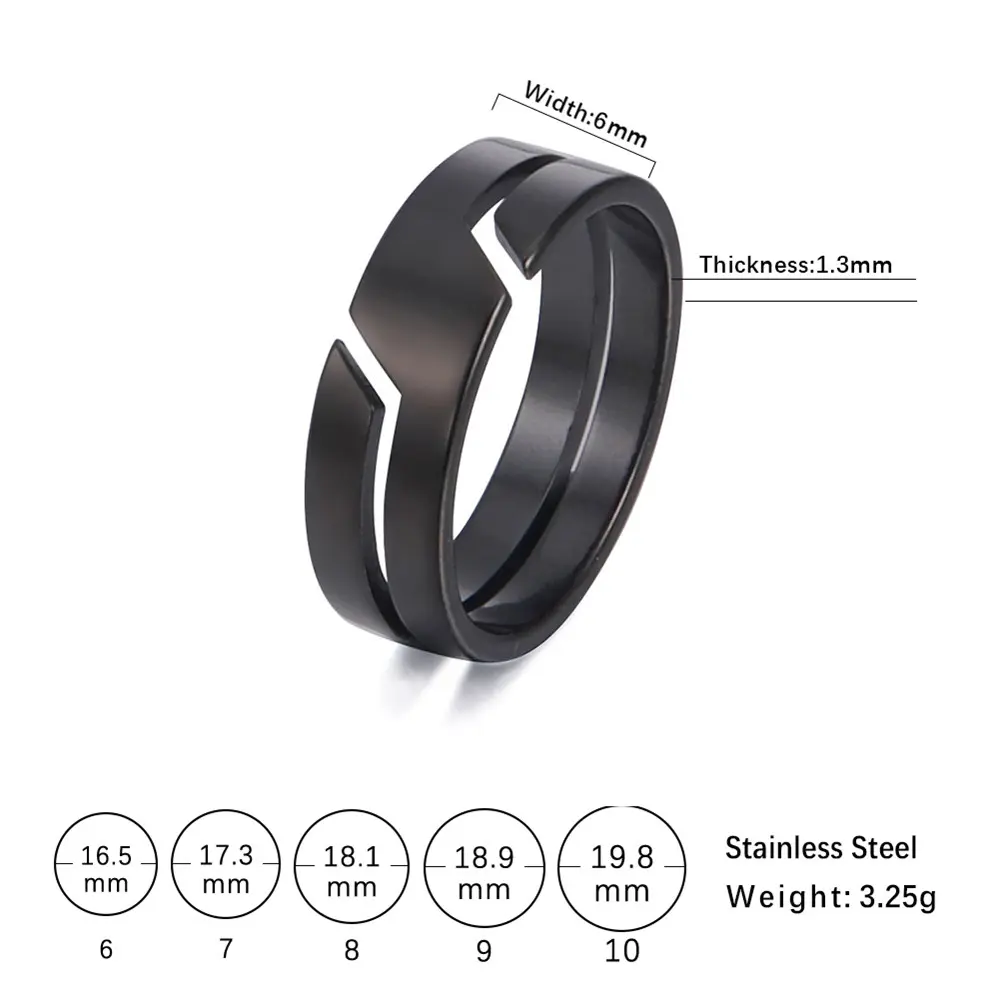 Fashion Simple Stainless Steel Couple Ring for Men Women Casual Finger Rings Jewelry Engagement Anniversary Gift 2023 New