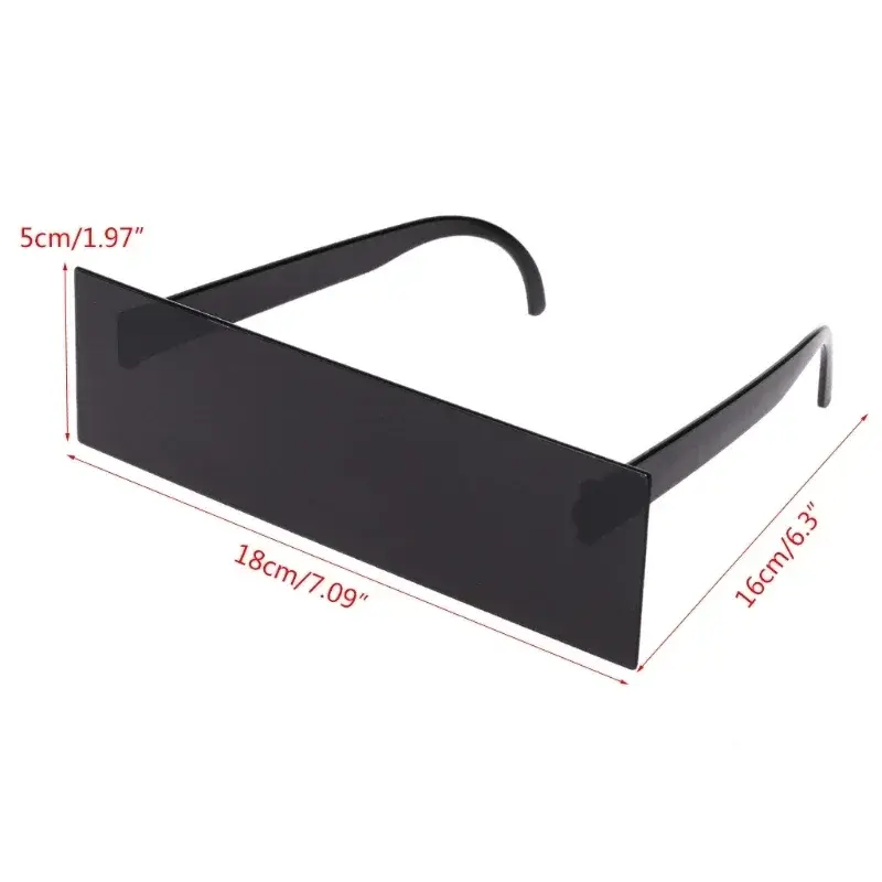 New Fancy Glasses Props Censorship One-piece Black Eye Covered Bar Internet Sunglasses for Costume Xmas Party Cosplay 2024