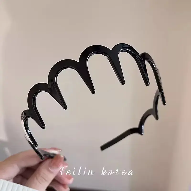 2pcs/set Teeth Non-slip Hair Comb Plastic Headband for Women Girls Sweet Hair Ornament Hairbands Fashion Hair Accessories