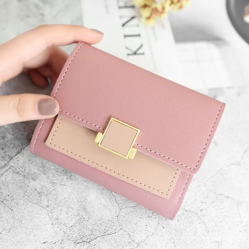 2023 Leather Women Wallets Hasp Lady Money Bags Zipper Coin Purse Woman Short Wallet Money ID Card Holder Bags Purses Pocket