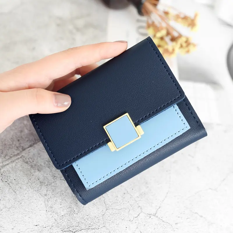 2023 Leather Women Wallets Hasp Lady Money Bags Zipper Coin Purse Woman Short Wallet Money ID Card Holder Bags Purses Pocket