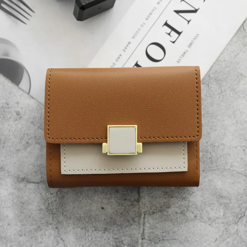 2023 Leather Women Wallets Hasp Lady Money Bags Zipper Coin Purse Woman Short Wallet Money ID Card Holder Bags Purses Pocket