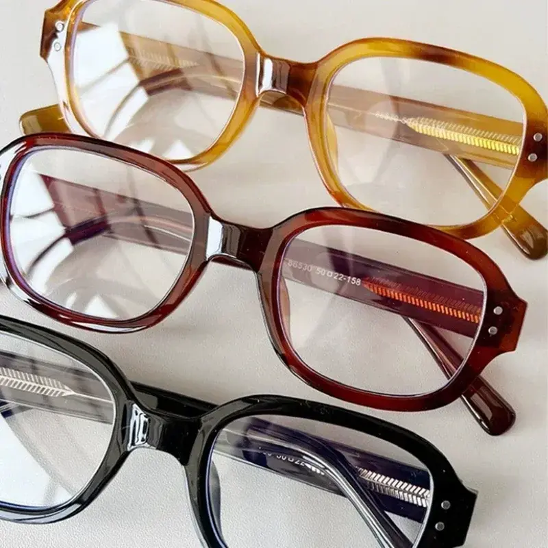 Retro Korean Anti Blue Light Glasses Frame Men Women Ins Y2K Clear Lens Computer Eyeglasses Square Eyewear Decorative Goggles