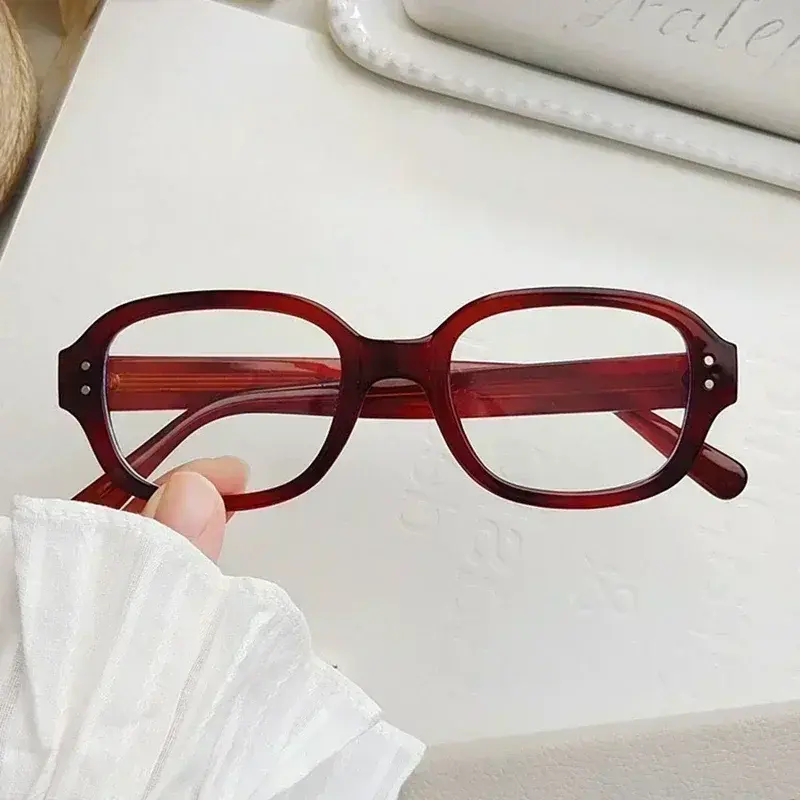 Retro Korean Anti Blue Light Glasses Frame Men Women Ins Y2K Clear Lens Computer Eyeglasses Square Eyewear Decorative Goggles