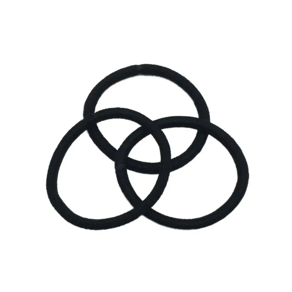 10/30/50pcs 3MM Black Small Hair Ties Elastic Hair Ties Ring Ponytail Holders for DIY Women Man Thick Curly Headband Accessories