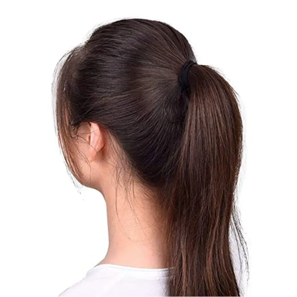 10/30/50pcs 3MM Black Small Hair Ties Elastic Hair Ties Ring Ponytail Holders for DIY Women Man Thick Curly Headband Accessories