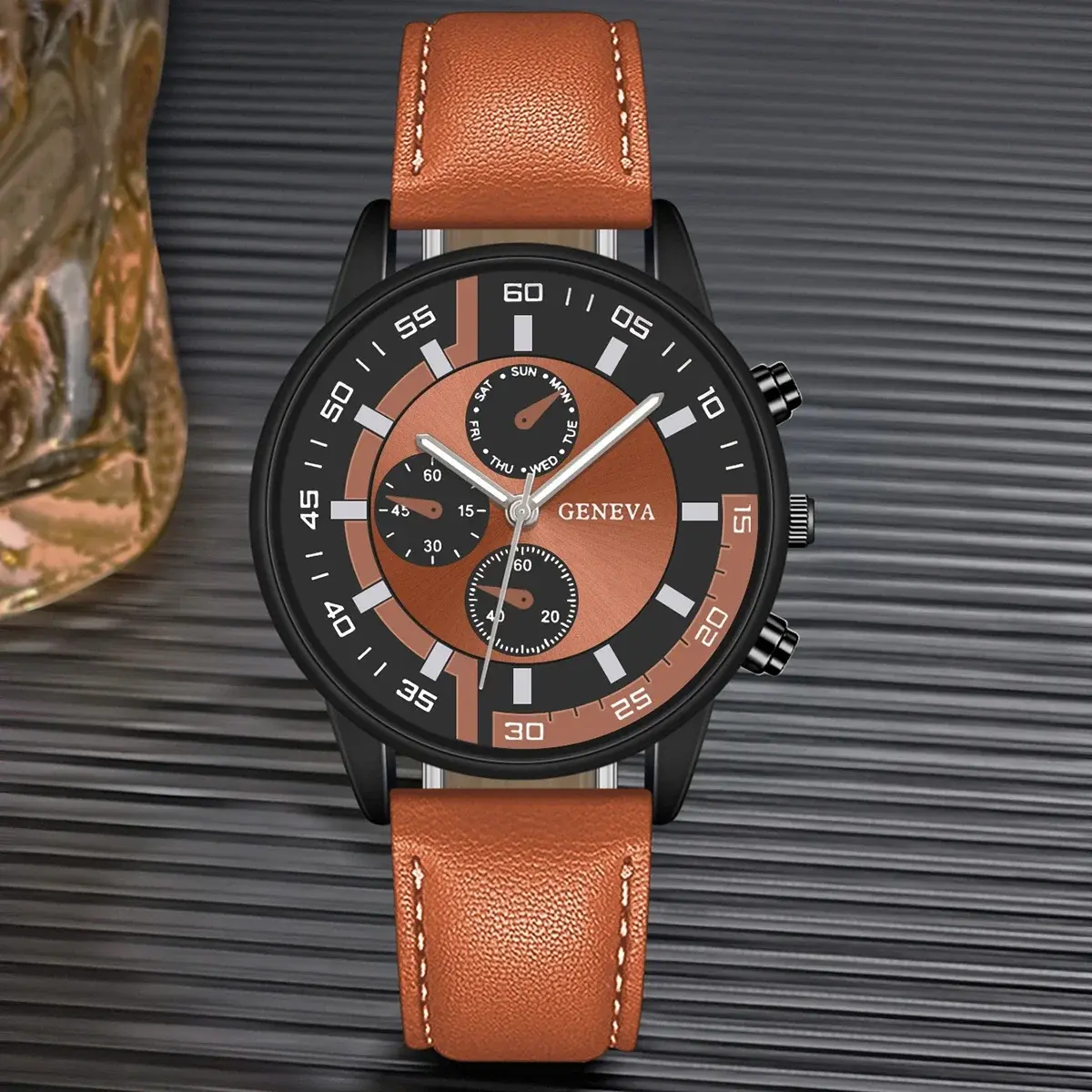 Quartz Watches for Men Leather Strap Wristwatches Relogios Top Luxury Brand Man Watch Business Men Clock Gift Reloj Hombres