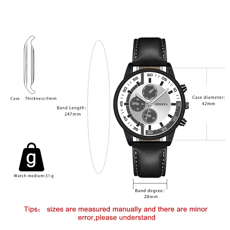 Quartz Watches for Men Leather Strap Wristwatches Relogios Top Luxury Brand Man Watch Business Men Clock Gift Reloj Hombres