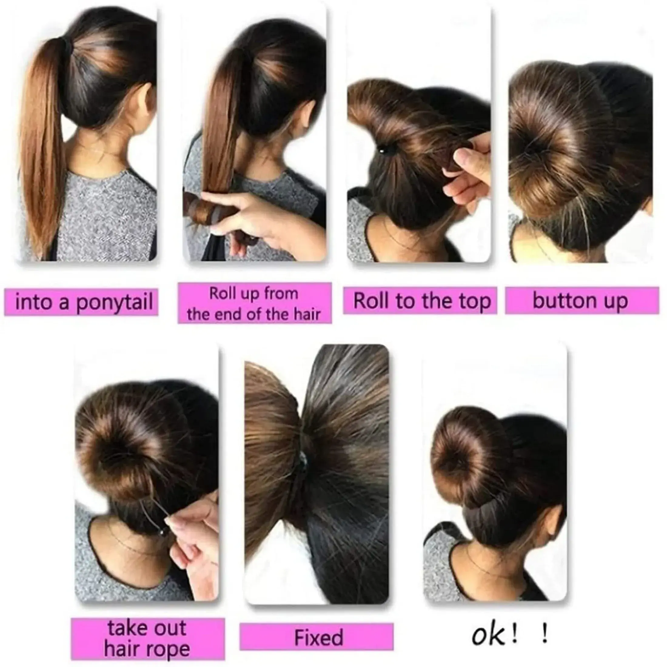 Fashion Hair Bun Maker Donut Magic Foam Sponge Easy Big Ring Hair Styling Tools Hairstyle Hair Accessories for Girls Women