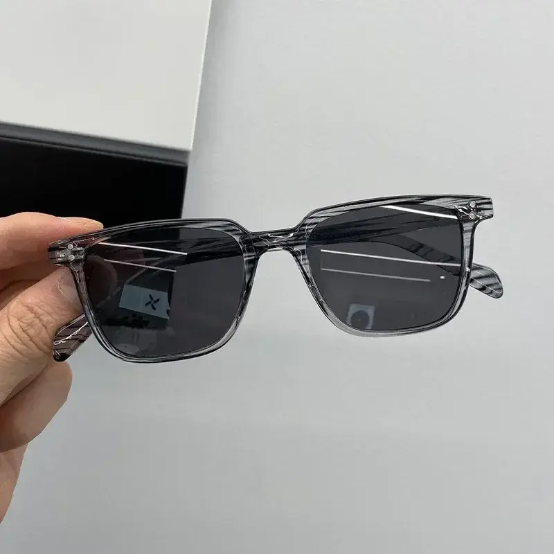 Leopard Dark Green Square Sunglasses Man  Shades Male Sun Glasses Brand Designer Travel Vintage Oculos De Sol