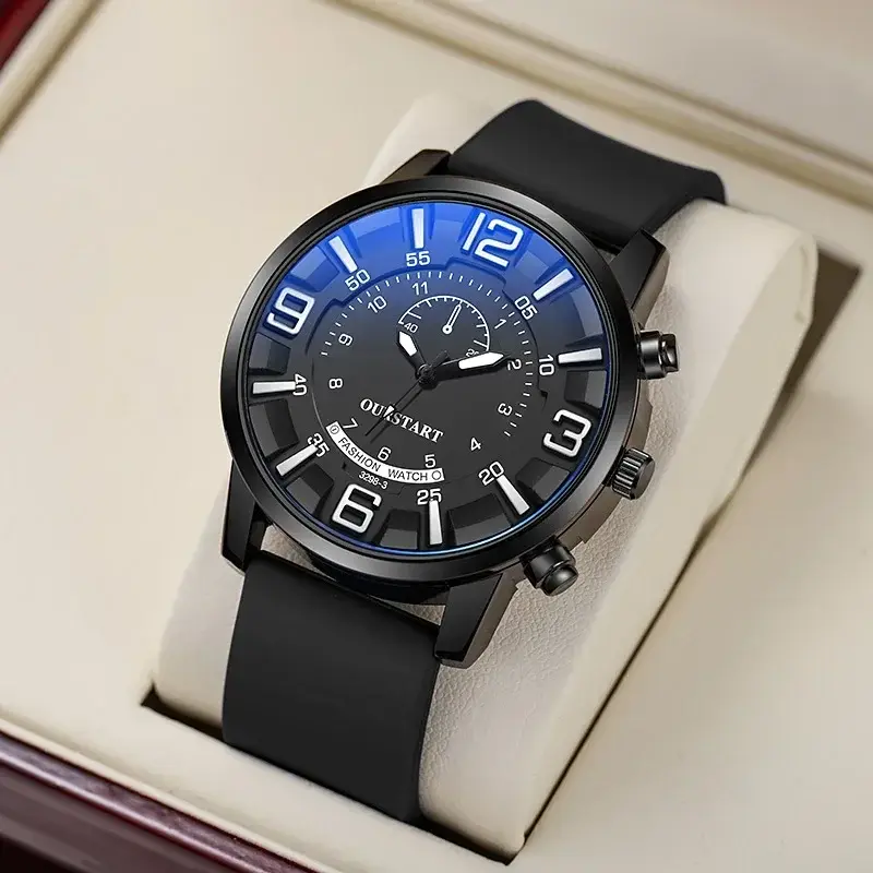 Fashion Silicone Men Watches Big Dial Quartz Wristwatches Simple Watches Reloj Male Casual Watch Clock Gift Reloj Hombre